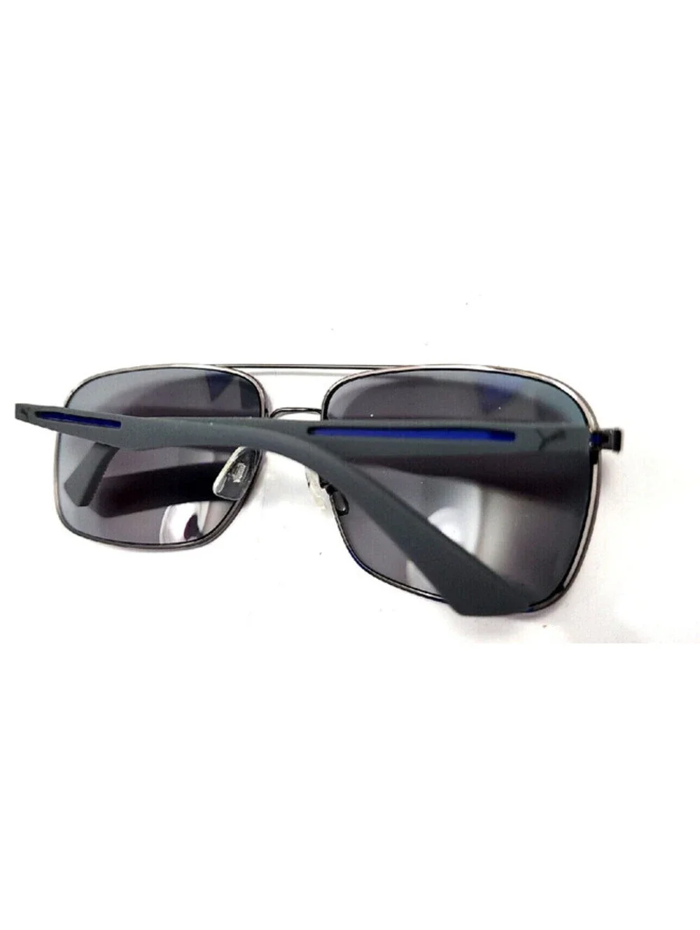 PUMA PU0006S 004 Flexstyle Gunmetal Square Sunglasses 59-16 135 New Box Pouch